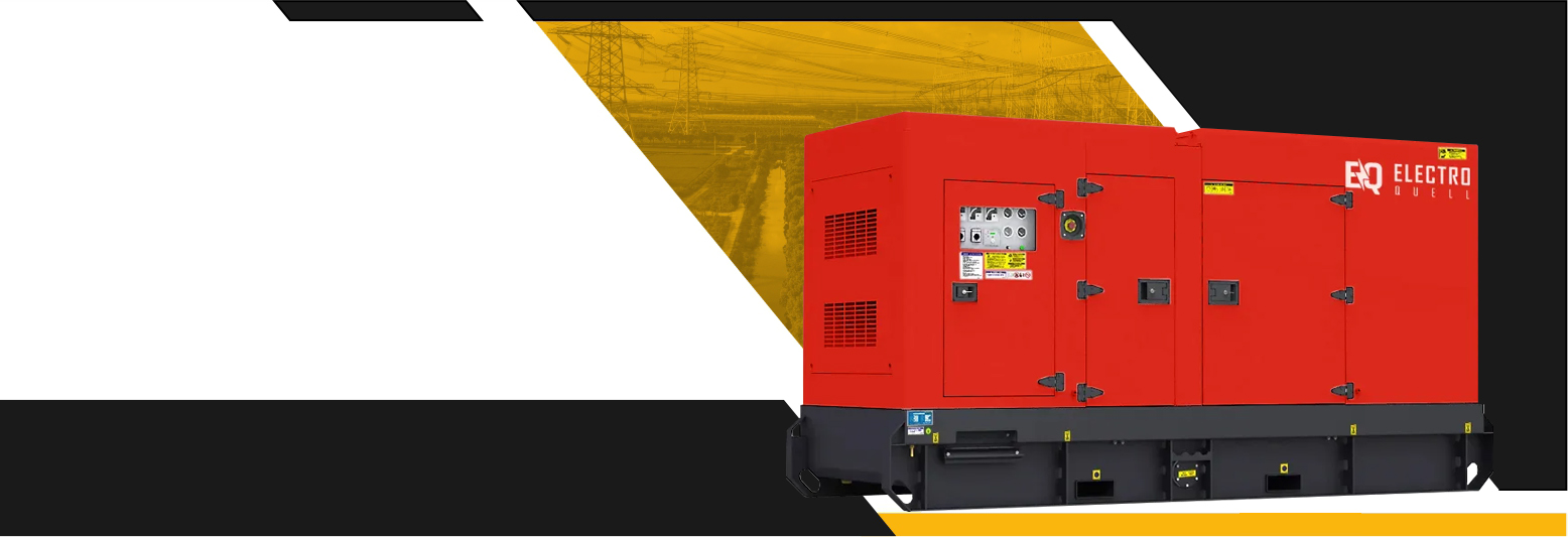 Generatory przemyslowe ElectroQuell zasilanie awaryjne i praca ciagla Agregat pradotworczy ElectroQuell seria przemyslowa generator diesla w obudowie dzwiekochlonnej